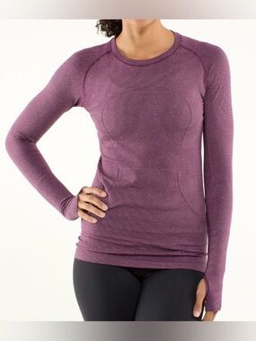 Lululemon Swiftly Tech Long Sleeve in 
Heathered Plum Women’s Size 6